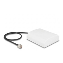 „Delock“ WiFi 2,4 GHz antena, N jungtis, 8 dBi kryptinė, su RG-58 jungiamuoju kabeliu, 50 cm, balta, lauko sąlygoms