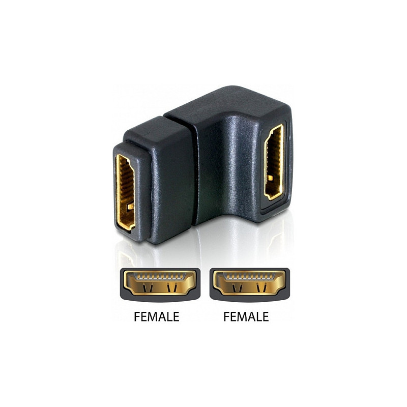 „DeLOCK“ adapteris HDMI lizdas HDMI lizdas 90° žemyn