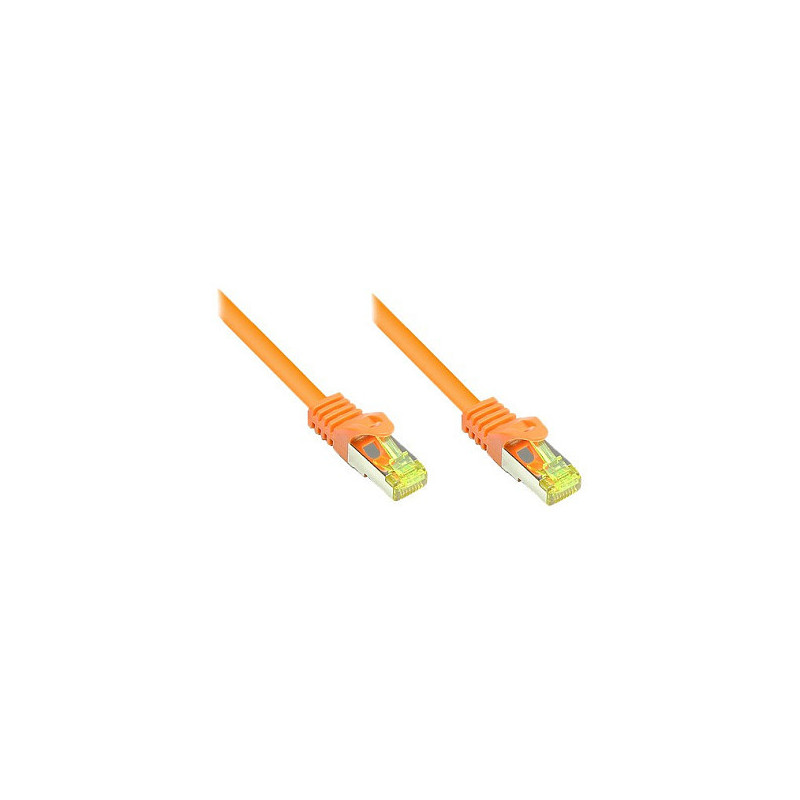 GoodConnections RJ45 patch cable with Cat. 7 raw cable and locking tab protection (), S/FTP, PiMF, halogen-free, 500MHz,