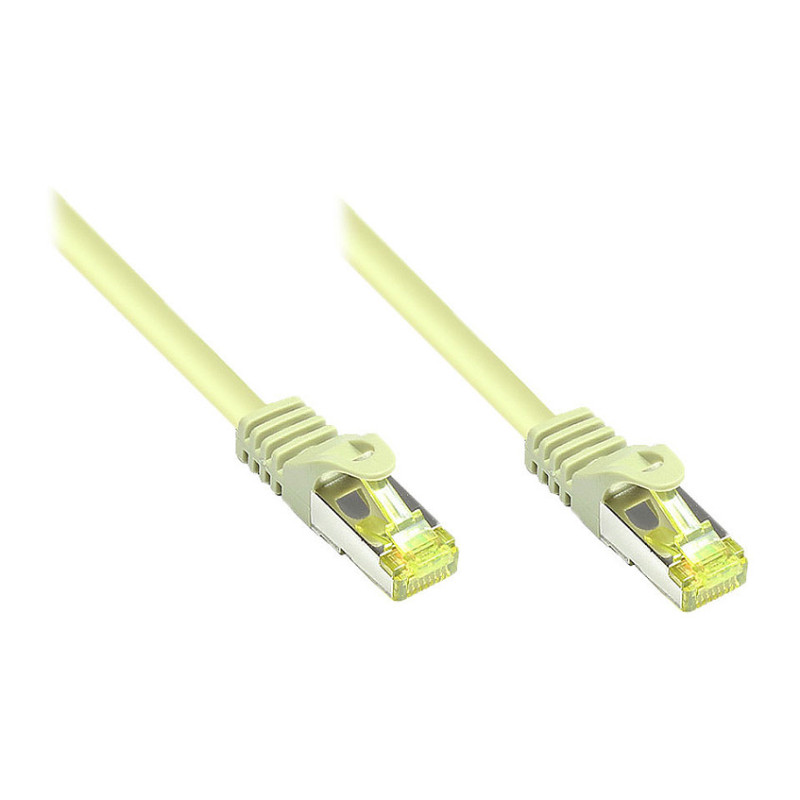 GoodConnections RJ45 patch cable with Cat. 7 raw cable and locking tab protection (), S/FTP, PiMF, halogen-free, 500MHz,
