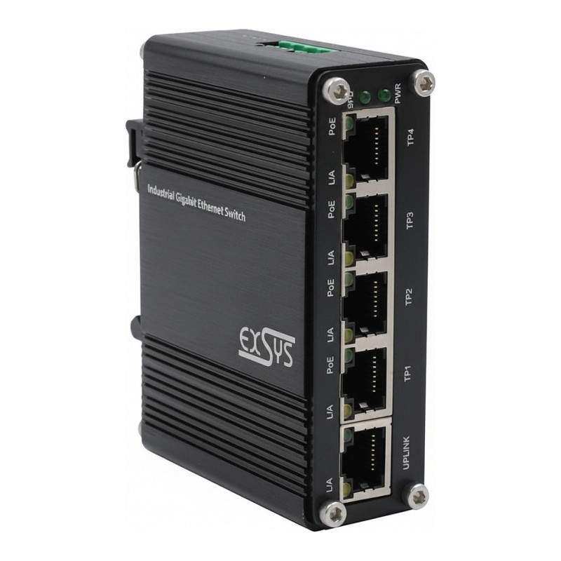 EXSYS EX-62020 5 prievadų pramoninis Ethernet komutatorius