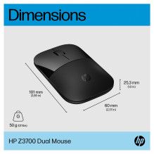 HP Z3700 dviguba juoda pelė HP Z3700 dviguba juoda pelė