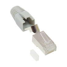 Good Connections RJ45 network connector, protected, Cat.6A, grey