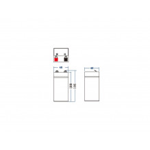Green Cell AGM VRLA 4V 4.5Ah maintenance-free battery for the alarm system, cash register, toys