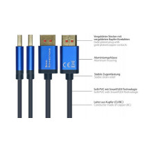 „Alcasa 4814-SF050B“ DisplayPort kabelis „Alcasa 4814-SF050B“ DisplayPort kabelis