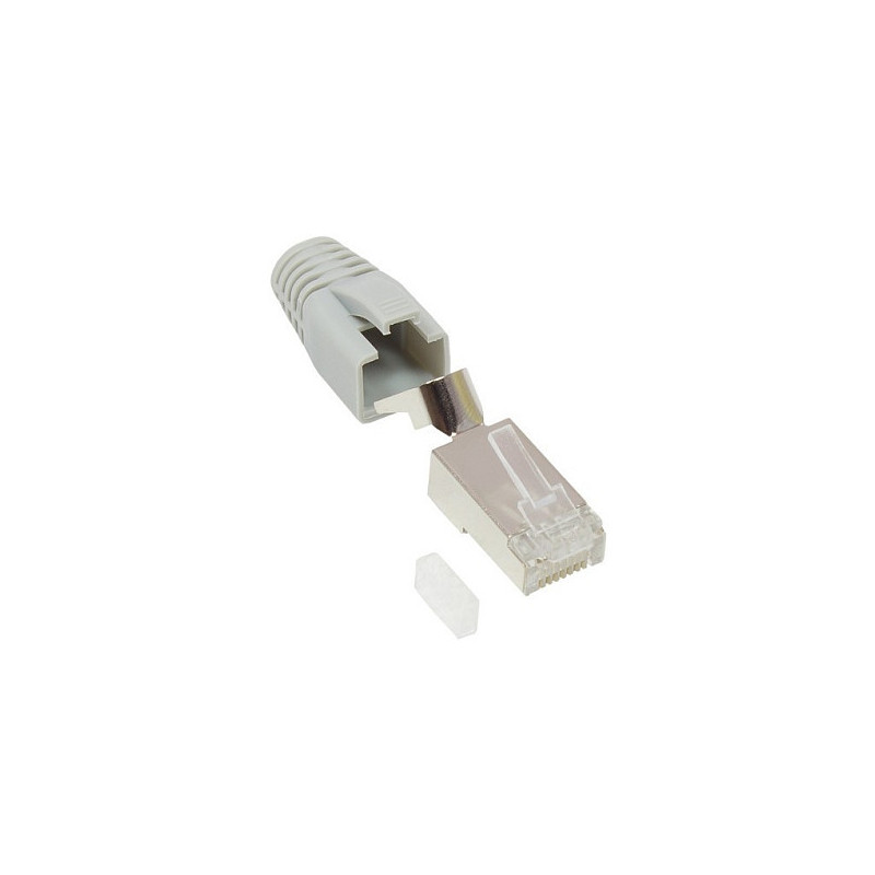 Good Connections RJ45 network plugs, Cat.6A, grey, 50x