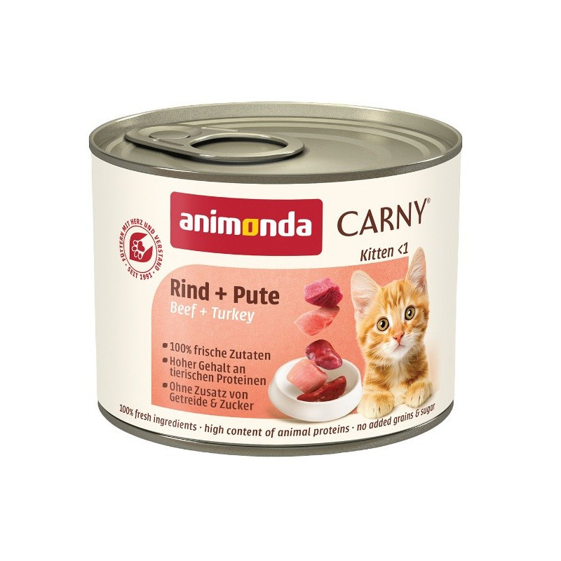 ANIMONDA Carny Kitten jautienos ir kalakutienos ėdalas kačiukams - 200 g