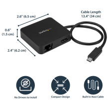 StarTech.com DKT30CHD laptop dock / port replicator