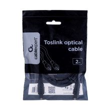 Gembird Toslink, 2m audio cable Black
