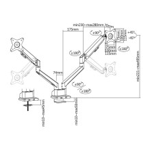 ROLINE 17.03.1158 monitor mount / stand