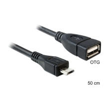 DeLOCK 50cm USB micro-B / USB2.0-A USB cable