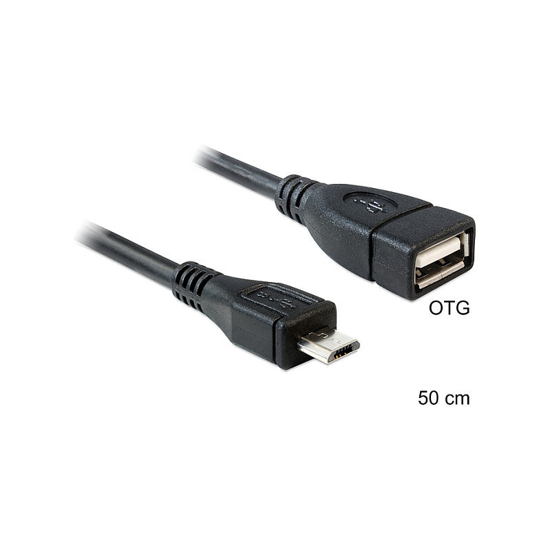 DeLOCK 50cm USB micro-B / USB2.0-A USB cable