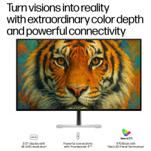 HP serijos 7 Pro 31,5 colio 4K „Thunderbolt 4“ prijungimo monitorius – 732xk kompiuterio monitorius