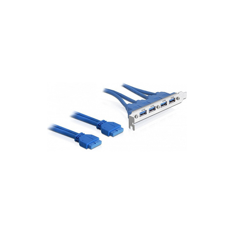 „DeLOCK“ 2 x USB 3.0 19 kontaktų - 4 x USB 3.0-A