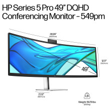 HP 5 serijos „Pro DQHD“ – 549 pm kompiuterio monitorius