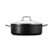 „Le Creuset“ grūdintas nepridegantis nepridegantis kepsnys su stikliniu dangteliu 28 cm (51113280010500)