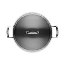 „Le Creuset“ grūdintas nepridegantis nepridegantis kepsnys su stikliniu dangteliu 28 cm (51113280010500)