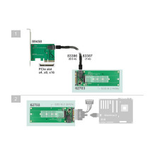 DeLOCK 62703 sąsajos plokštės / adapteris DeLOCK 62703 sąsajos plokštės / adapteris