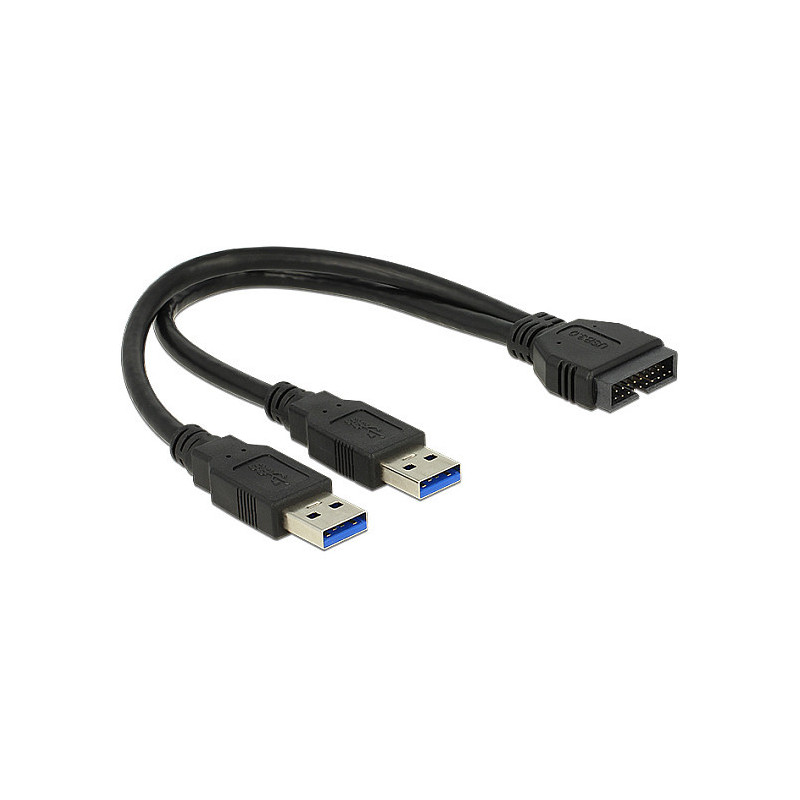 DeLOCK 0,25 m USB3.0 / 2xUSB3.0 USB kabelis