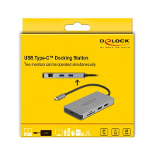 „DeLOCK 87004“ nešiojamojo kompiuterio dokas / prievadų replikatorius