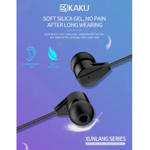 iKAKU KSC-310 Universal Lightweight HiFi In-Ear Headphones 3.5mm with Microphone 1.2m Black iKAKU KSC-310 Universal Lightweight HiFi In-Ear Headphones 3.5mm with Microphone 1.2m Black