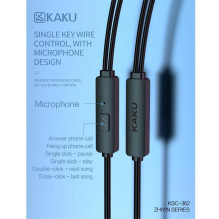 iKaku KSC-362 Universal Lightweight HiFi In-Ear Headphones 3.5mm with Microphone 1.2m Black iKaku KSC-362 Universal Lightweight HiFi In-Ear Headphones 3.5mm with Microphone 1.2m Black