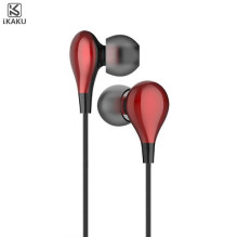 iKaku KSC-478 Universal Lightweight HiFi In-Ear Headphones 3.5mm with Microphone 1.2m Red