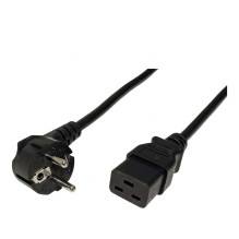 ROLINE maitinimo kabelis, Schuko- IEC320-C19 16A, juodas, 0,8 m
