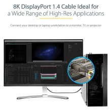 „StarTech.com“ DP14VMM1M „DisplayPort“ kabelis