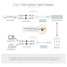 „StarTech.com“ RJ45SPLITTER tinklo skirstytuvas
