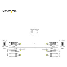 „StarTech.com“ DP14VMM2M „DisplayPort“ kabelis