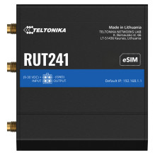 Teltonika RUT241 eSIM, Industrieller 4G-LTE-Router, Cat 4, 2x RJ45 100Mb/s, eSIM