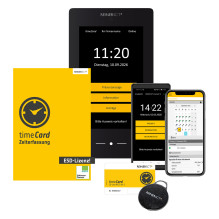 Reiner SCT timeCard time recording annual license, 25 employees, ESD, 1 year