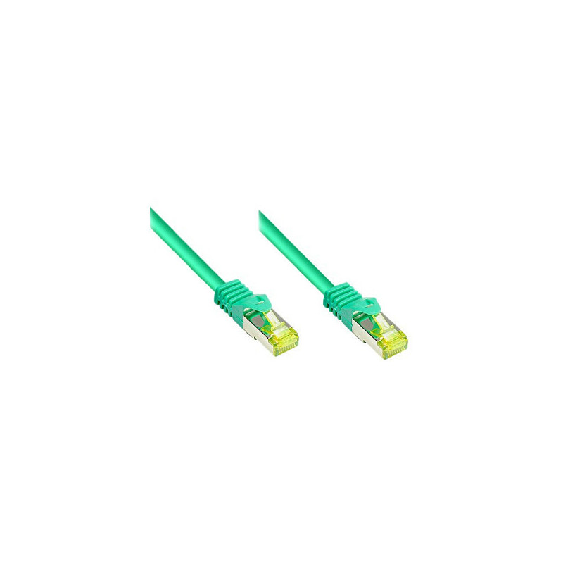 GoodConnections RJ45 patch cable with Cat. 7 raw cable and locking tab protection (), S/FTP, PiMF, halogen-free, 500MHz,