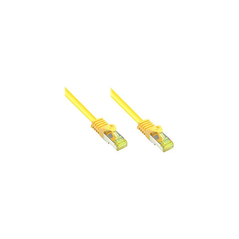 GoodConnections RJ45 patch cable with Cat. 7 raw cable and locking tab protection (), S/FTP, PiMF, halogen-free, 500MHz,