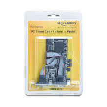 „DeLOCK PCI Express“ plokštė, 4 x nuosekliosios, 1 x lygiagrečiosios sąsajos plokštės / adapteris „DeLOCK PCI Express“ plokštė, 4 x nuosekliosios, 1 x lygiagrečiosios sąsajos plokštės / adapteris