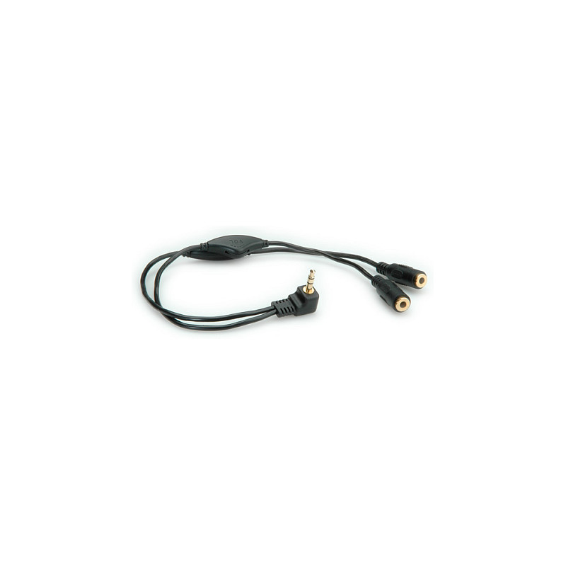 ROLINE Y with 3.5 mm Stereo Plug (2x speaker lines), Volume Control audio cable