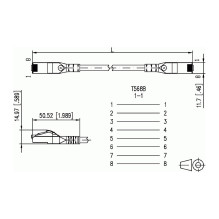 METZ CONNECT jungiamasis kabelis S / FTP Cat.6A, geltonas, 5,0 m