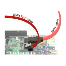 DeLOCK 0.1m 2xSATAIII SATA cable