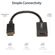 „StarTech.com“ DP2HDMI2 vaizdo kabelio adapteris „StarTech.com“ DP2HDMI2 vaizdo kabelio adapteris