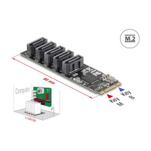 DeLOCK 64241 sąsajos plokštės / adapteris DeLOCK 64241 sąsajos plokštės / adapteris