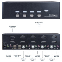 „StarTech.com“ SV431DPDDUA2 KVM komutatorius