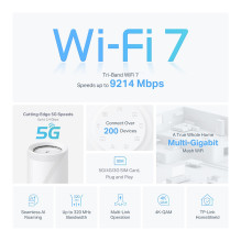 TP-Link DECO BE65-5G (1 pakuotė) tinklelio „Wi-Fi“ sistema