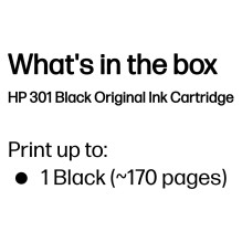 HP 301 juodo rašalo kasetė HP 301 juodo rašalo kasetė