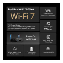 TP-Link BE3600 Wi-Fi 7 wireless router