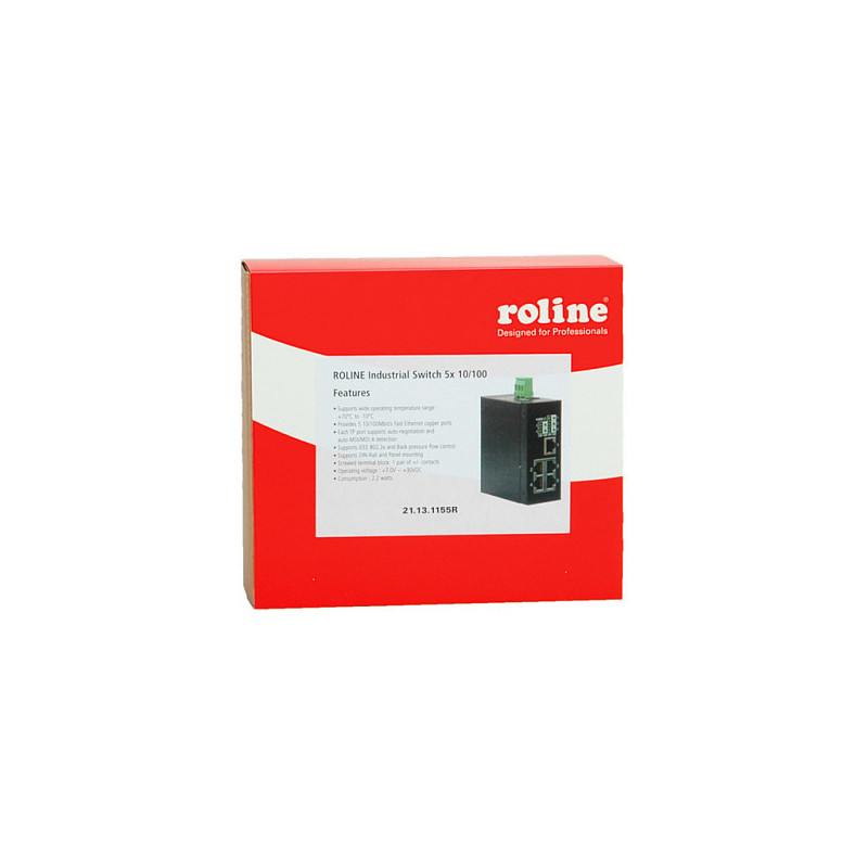 ROLINE Industrial Switch, 5x RJ-45, unmanaged