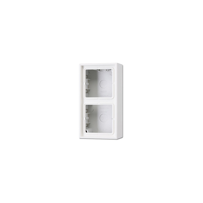 Jung LS 582 A WW surface-mounted cap with frame, 2-gang