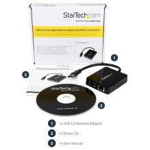 „StarTech.com“ USB32000SPT tinklo plokštė