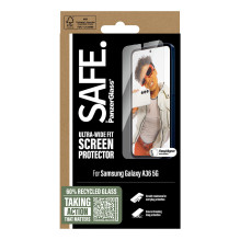 „PanzerGlass SAFE. by ®“ ekrano apsauga „Samsung Galaxy A36 5G“, itin plataus kampo su „EasyAligner“