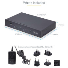 „StarTech.com“ P4A20132-KM-SWITCH KVM komutatorius